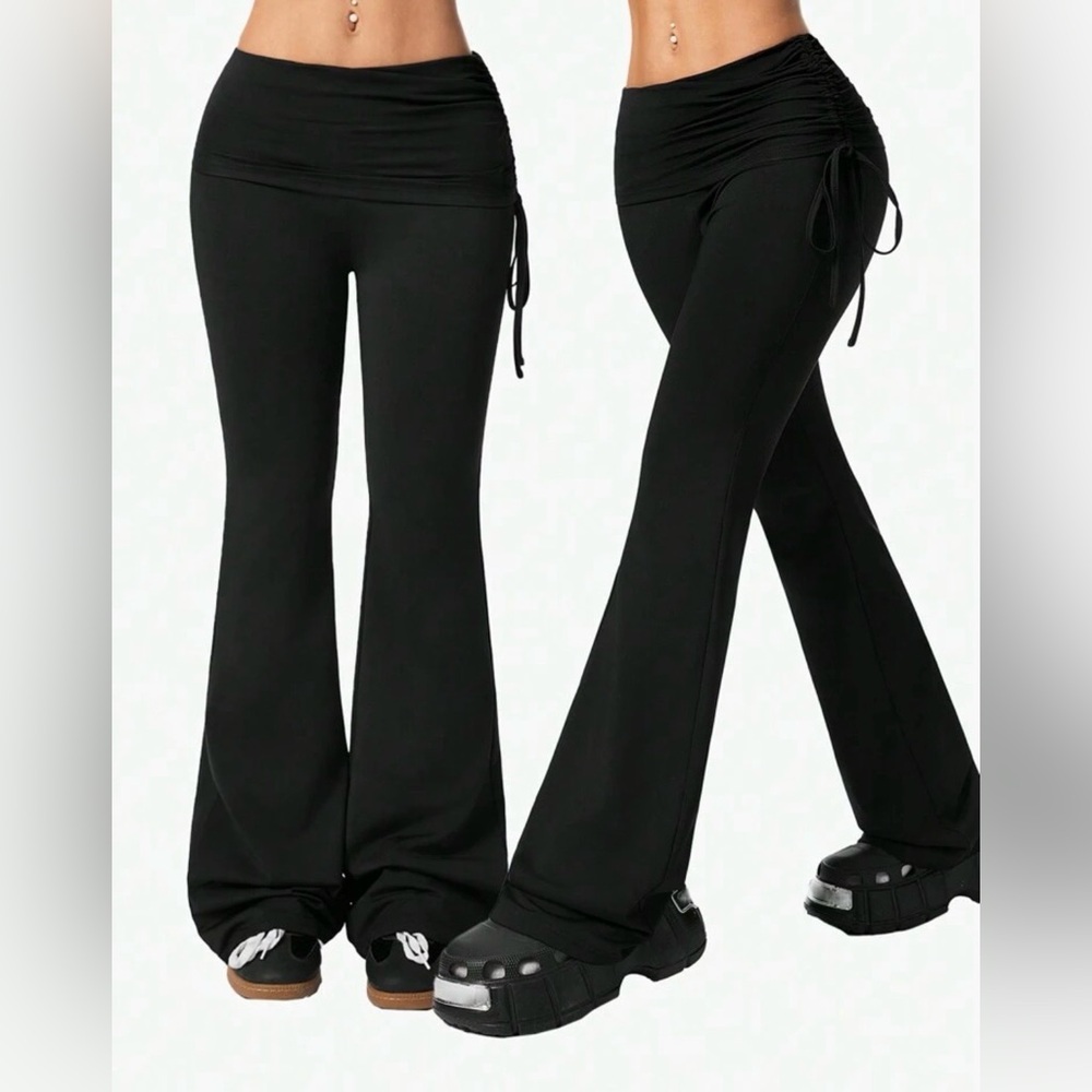 NWOT Black Slim Fit Flare Leg Pants - XL